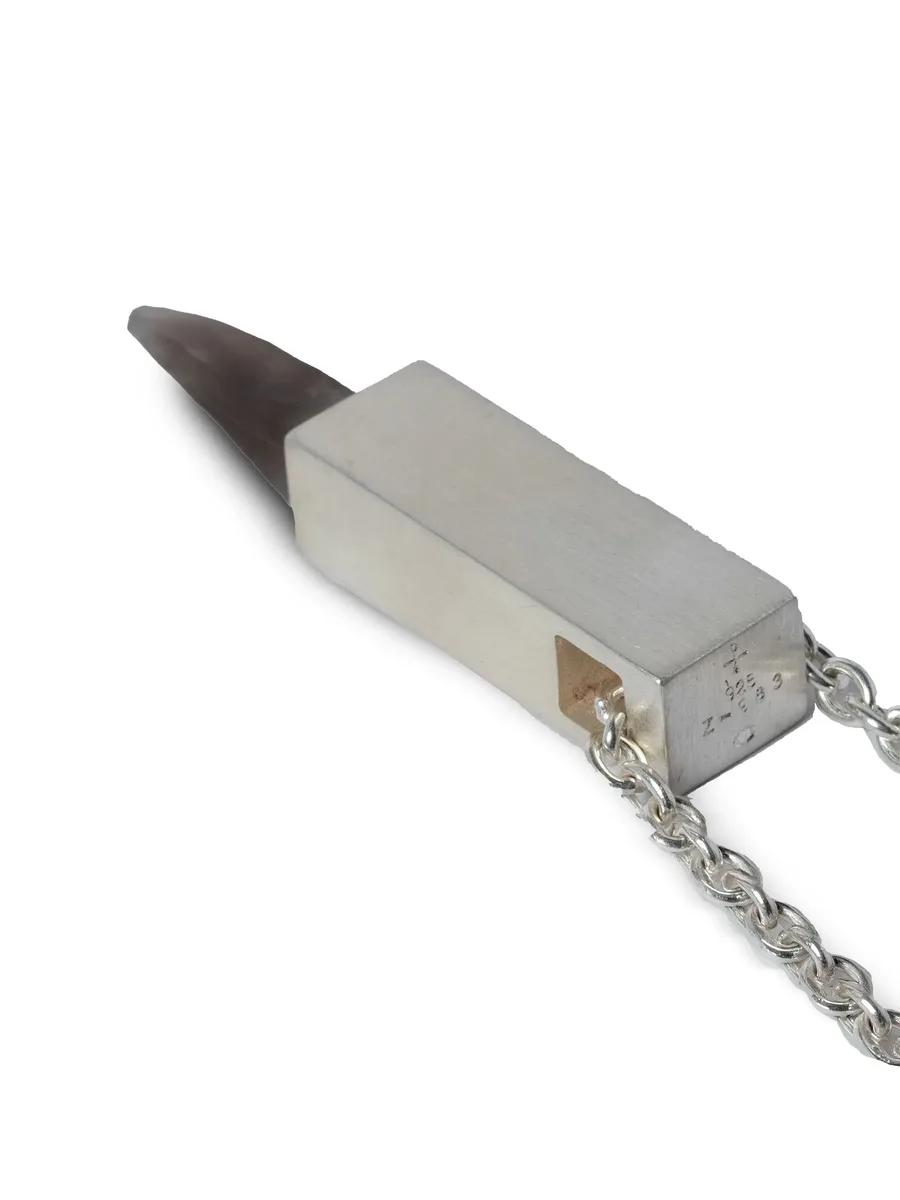 серебряное колье Talisman Cuboid с кварцем 5