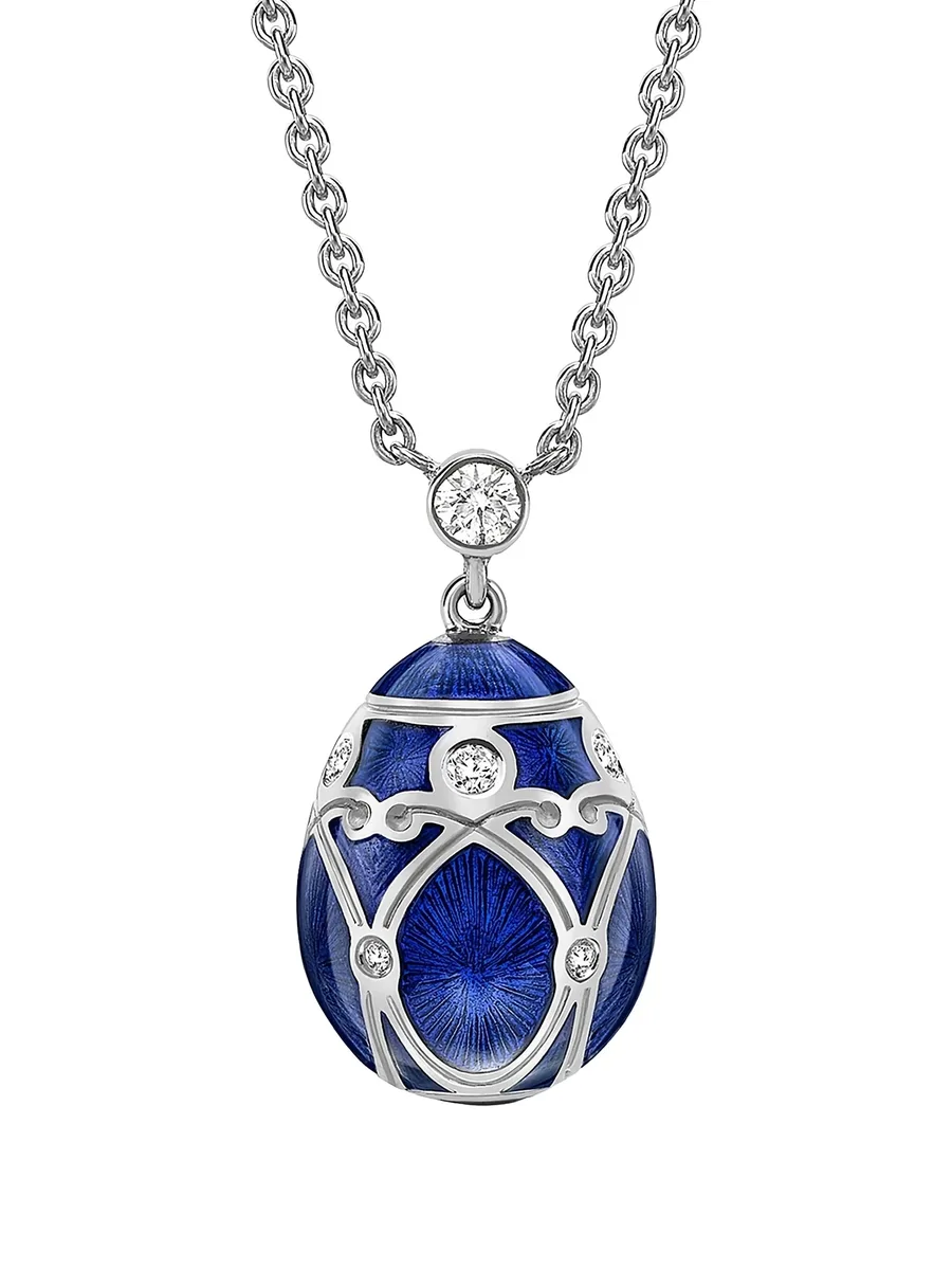 колье Heritage Palais Petite Egg из белого золота с бриллиантами 1