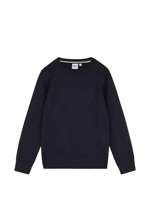 logo-embroidered crew-neck sweater