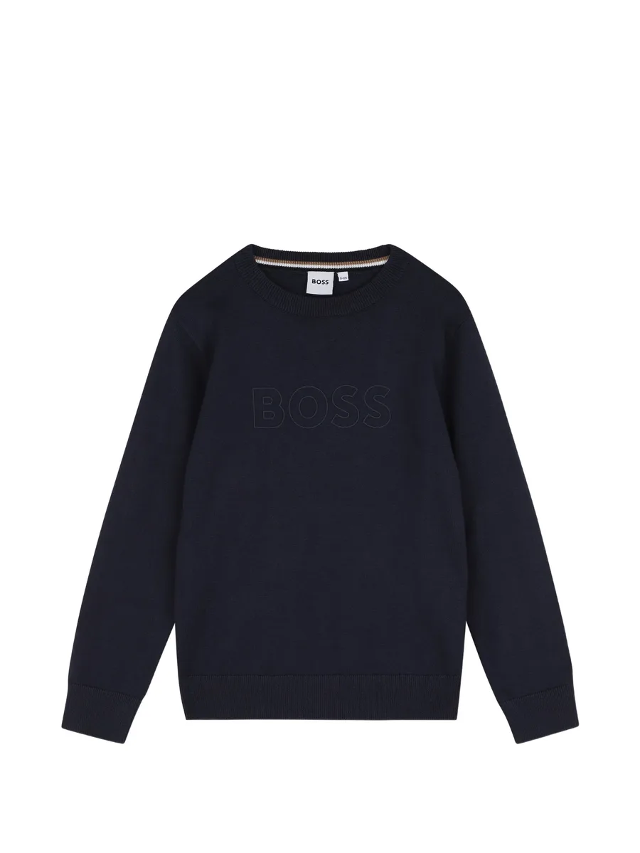 logo-embroidered crew-neck sweater 1