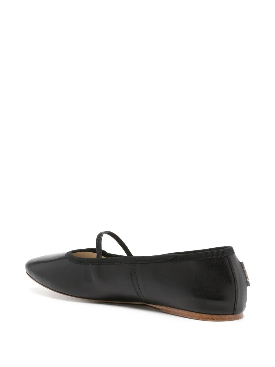 round-toe leather ballerina shoes 6