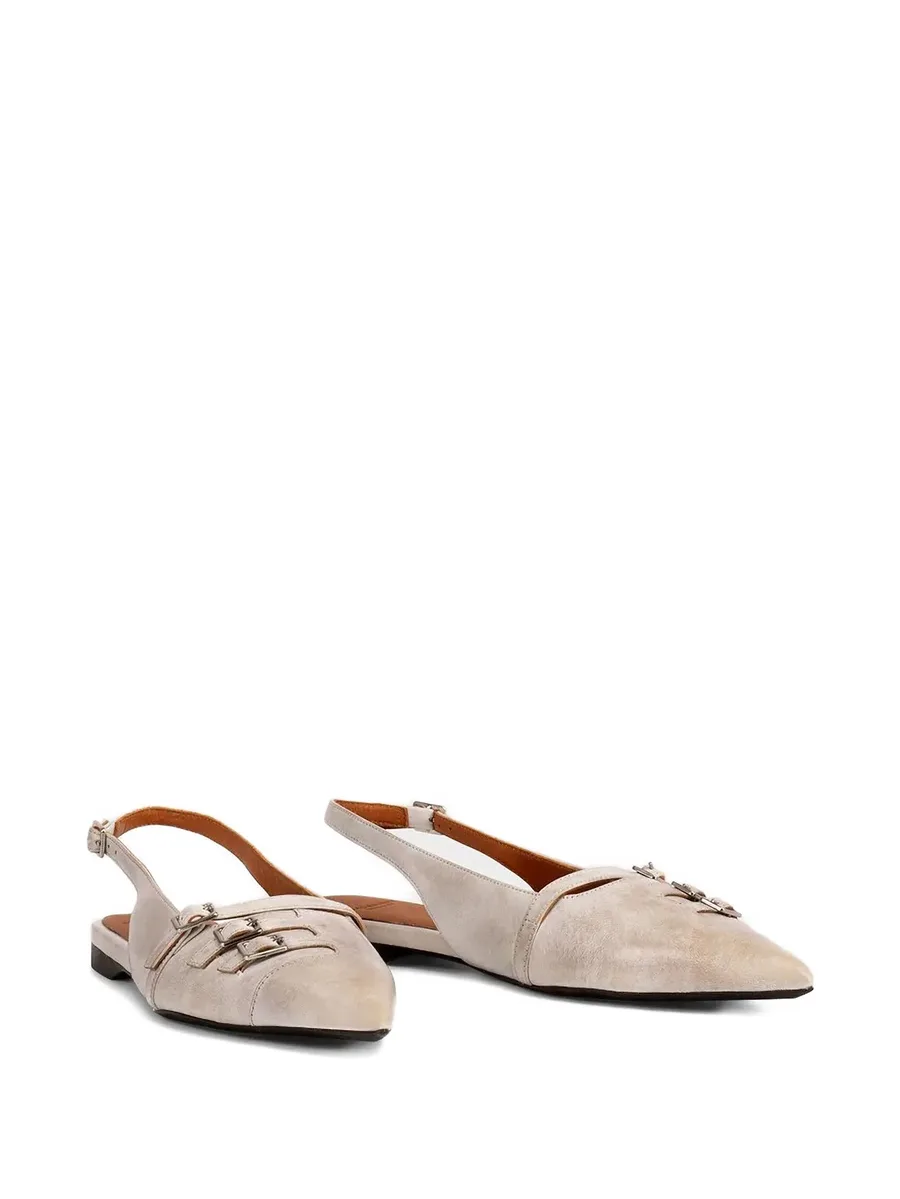Hermine buckled slingback ballet flats 4