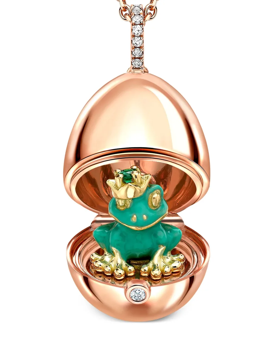 колье Fabergé Essence Frog Surprise из розового золота с бриллиантами 3