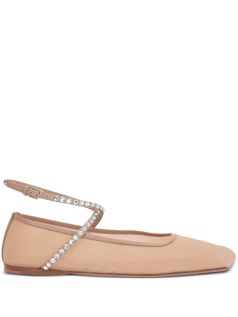Ane crystal-embellished ballerina shoes