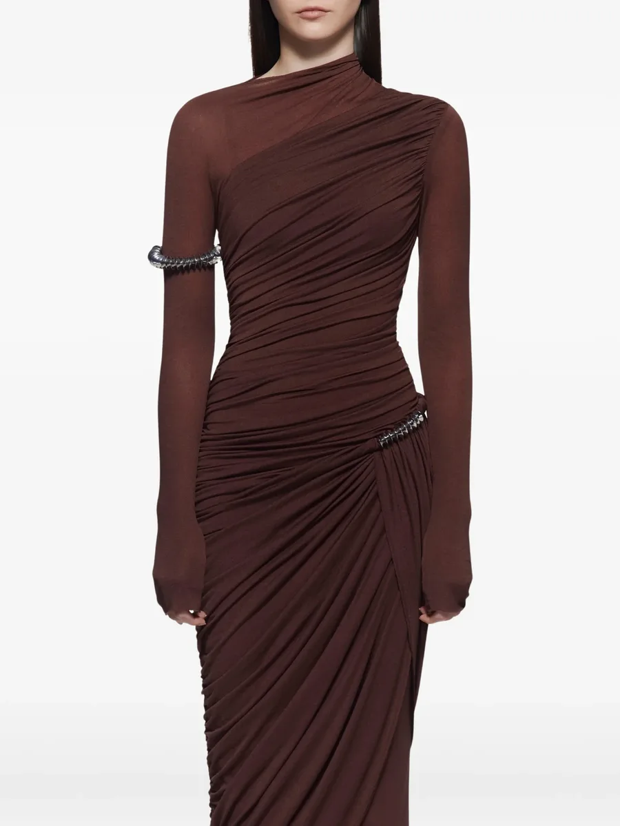 CDAM33 asymmetrical ruched maxi dress 5