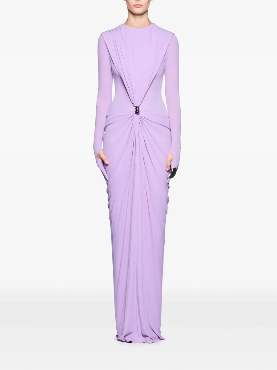 Zayra ruched-detail maxi dress 2