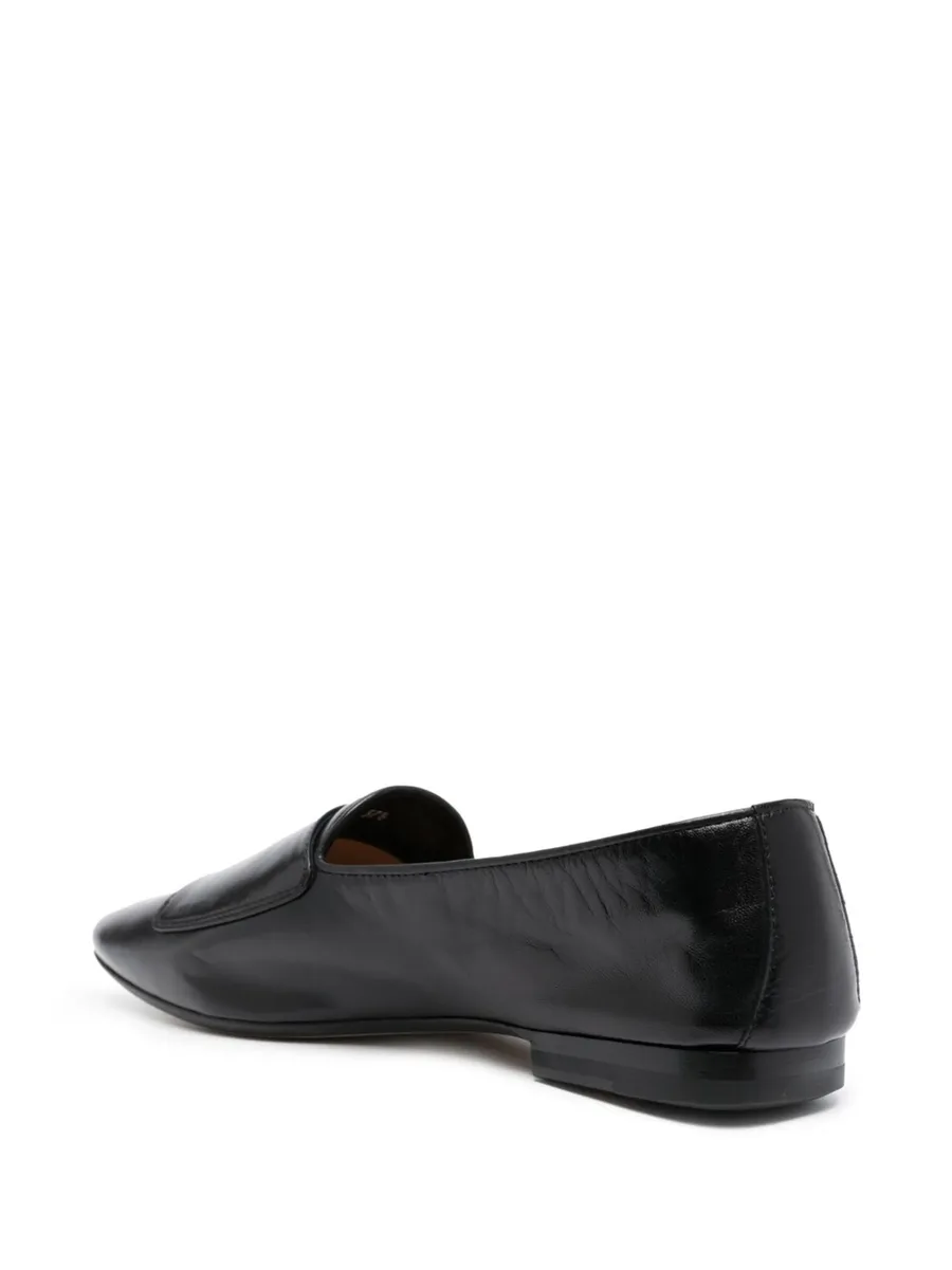 buckle detail leather slippers 6