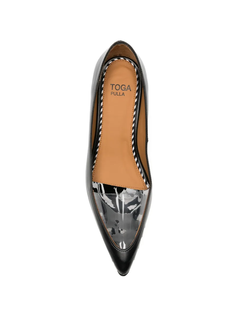 metal-tip transparent-panel pumps 7