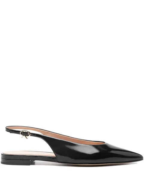 slingback pointed flat pumps