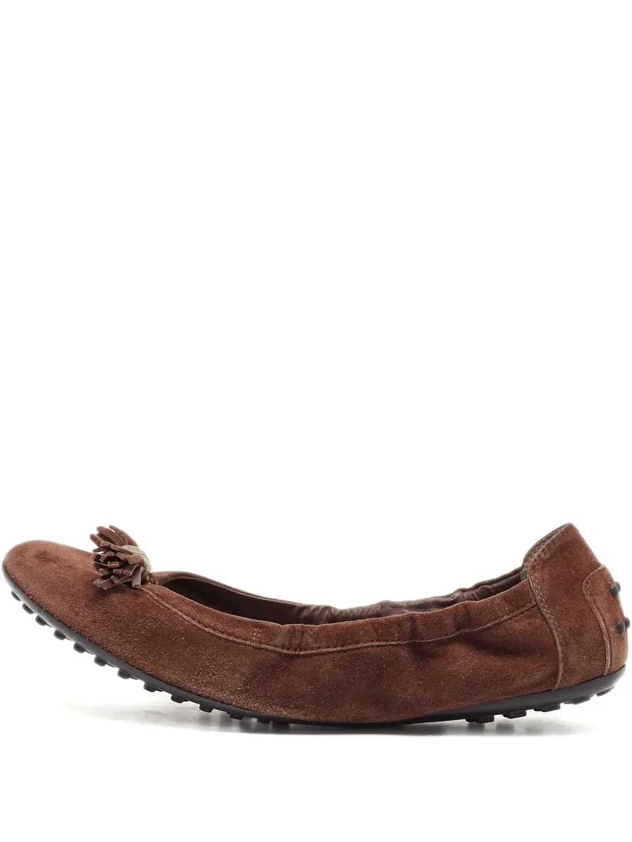 pre-owned tassel studded ballet flats 2