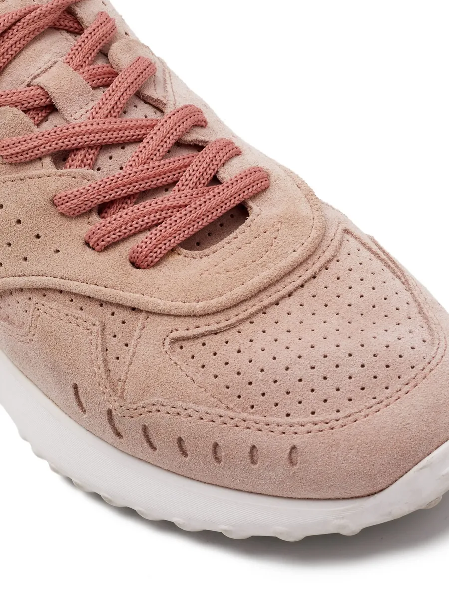 pre-owned suede perforated sneakers 12