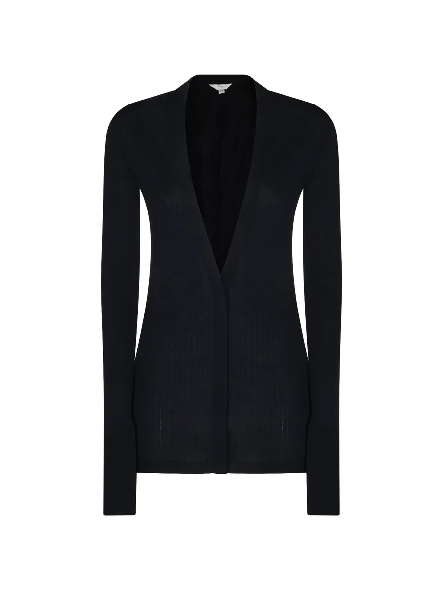 ribbed-knit V-neck cardigan 2