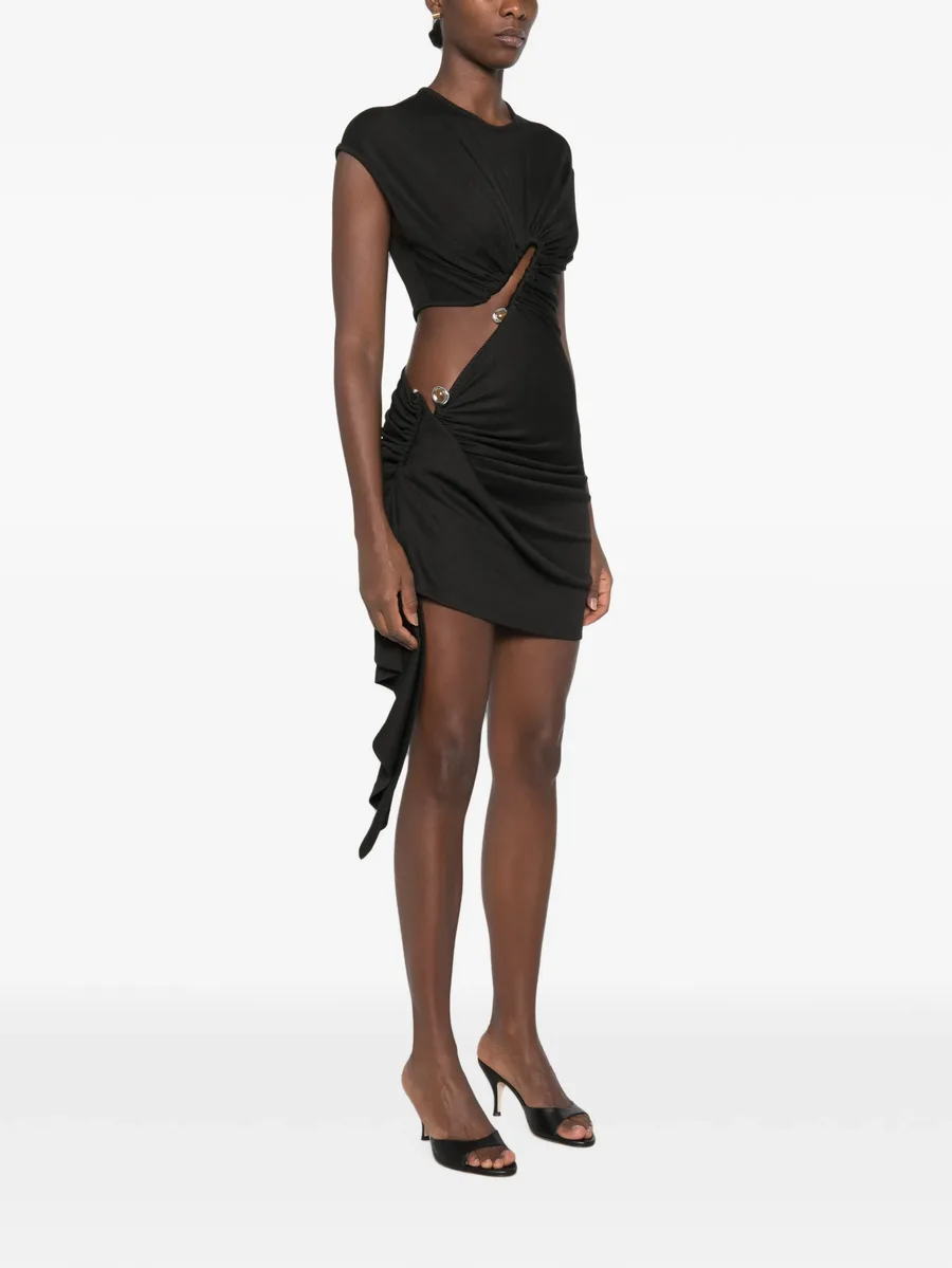 ruched cut-out mini dress 3