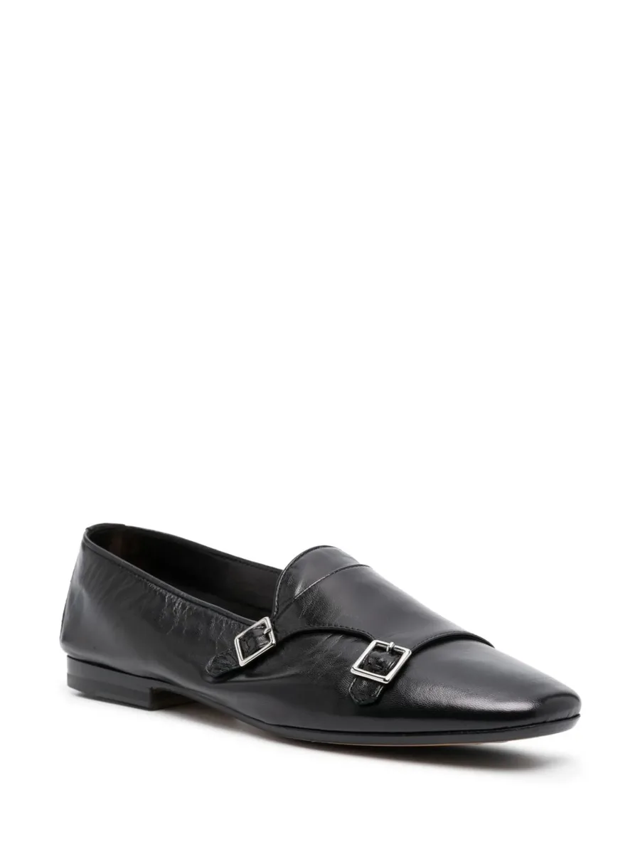 buckle detail leather slippers 3