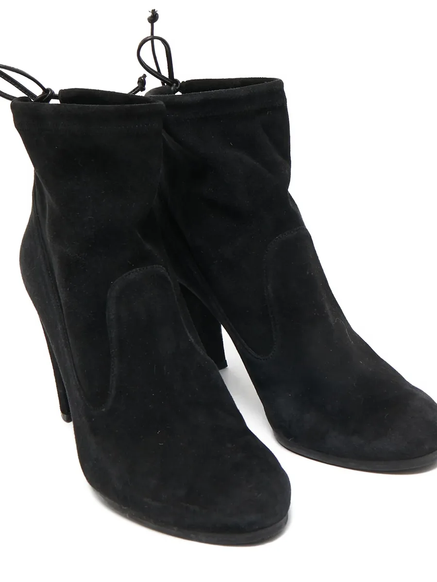 100mm suede back tie boots 6