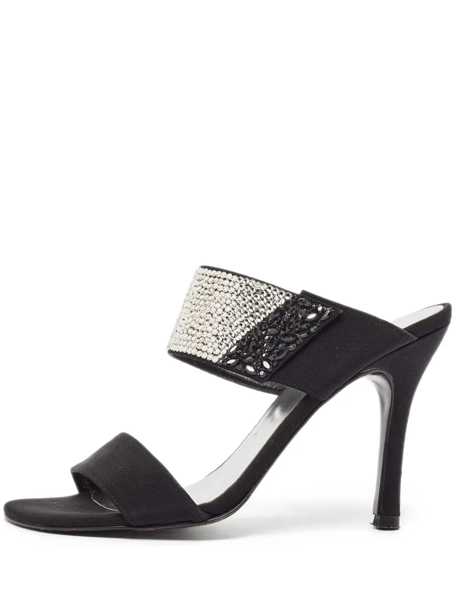 pre-owned 100mm rhinestone-embellished sandals 1