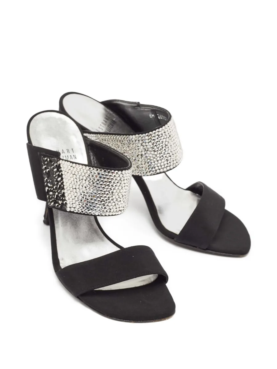 pre-owned 100mm rhinestone-embellished sandals 3