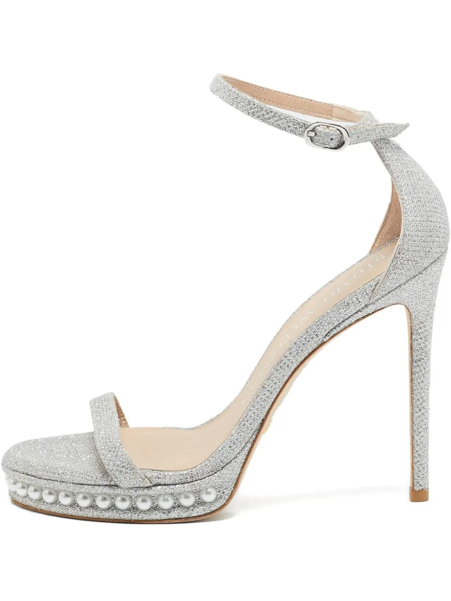 glitter pearl-embellished sandals 2