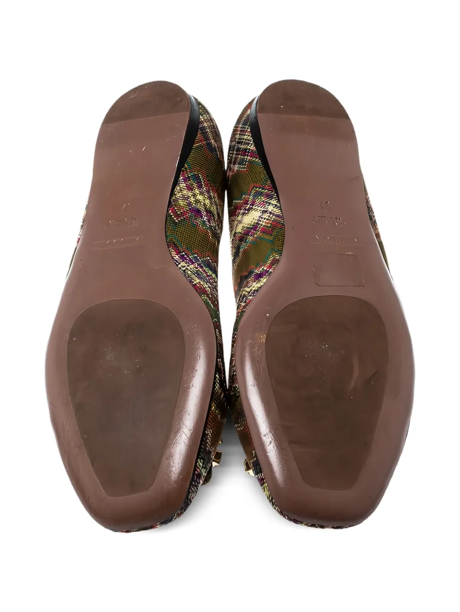 patterned crystal-embellished ballet flats 8