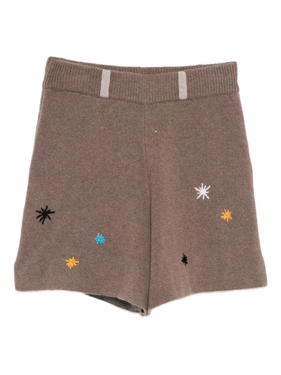 star-embroidered shorts 1