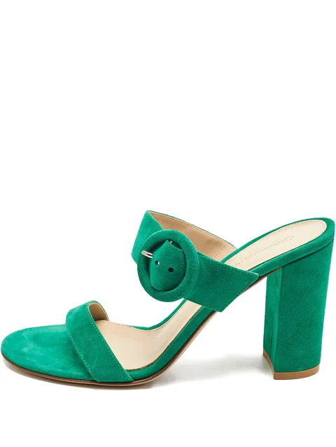 buckle strap suede sandals