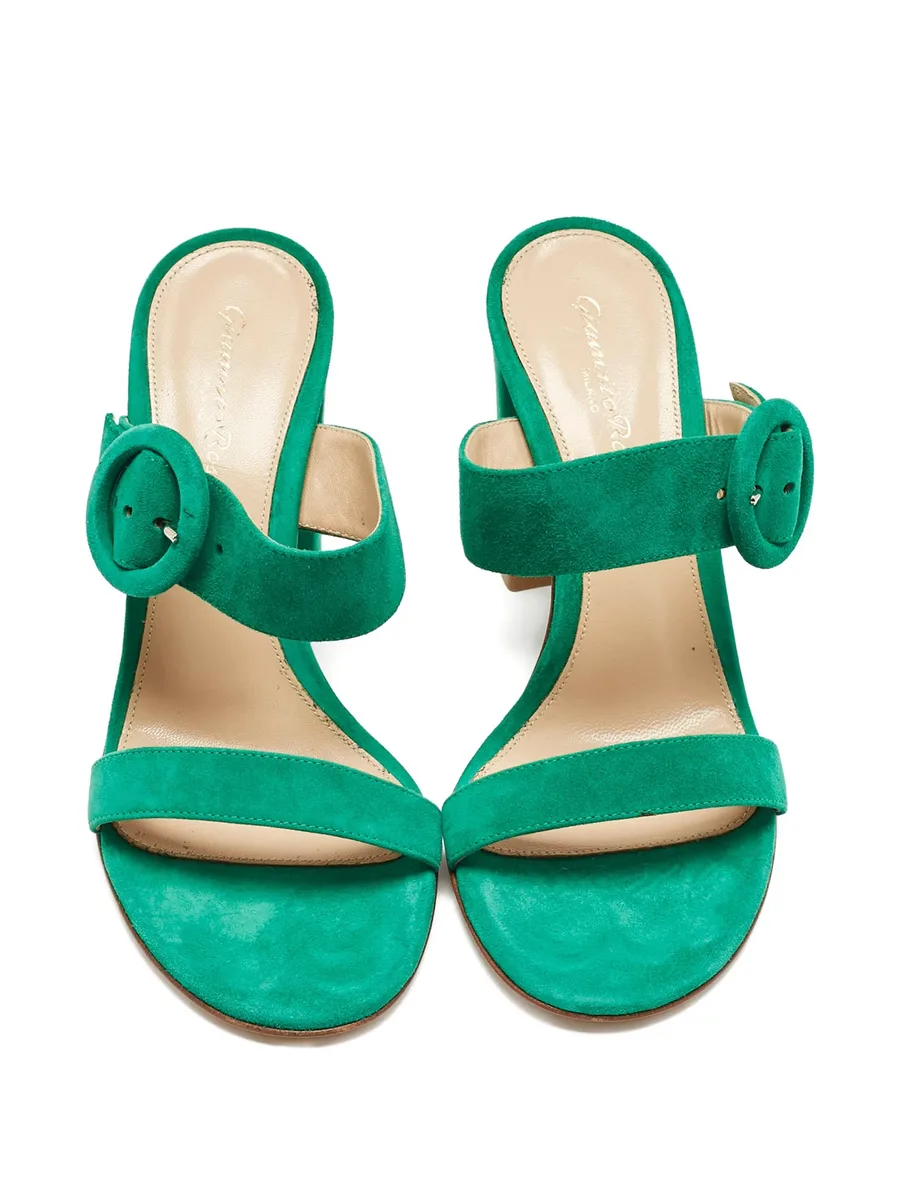 buckle strap suede sandals 8