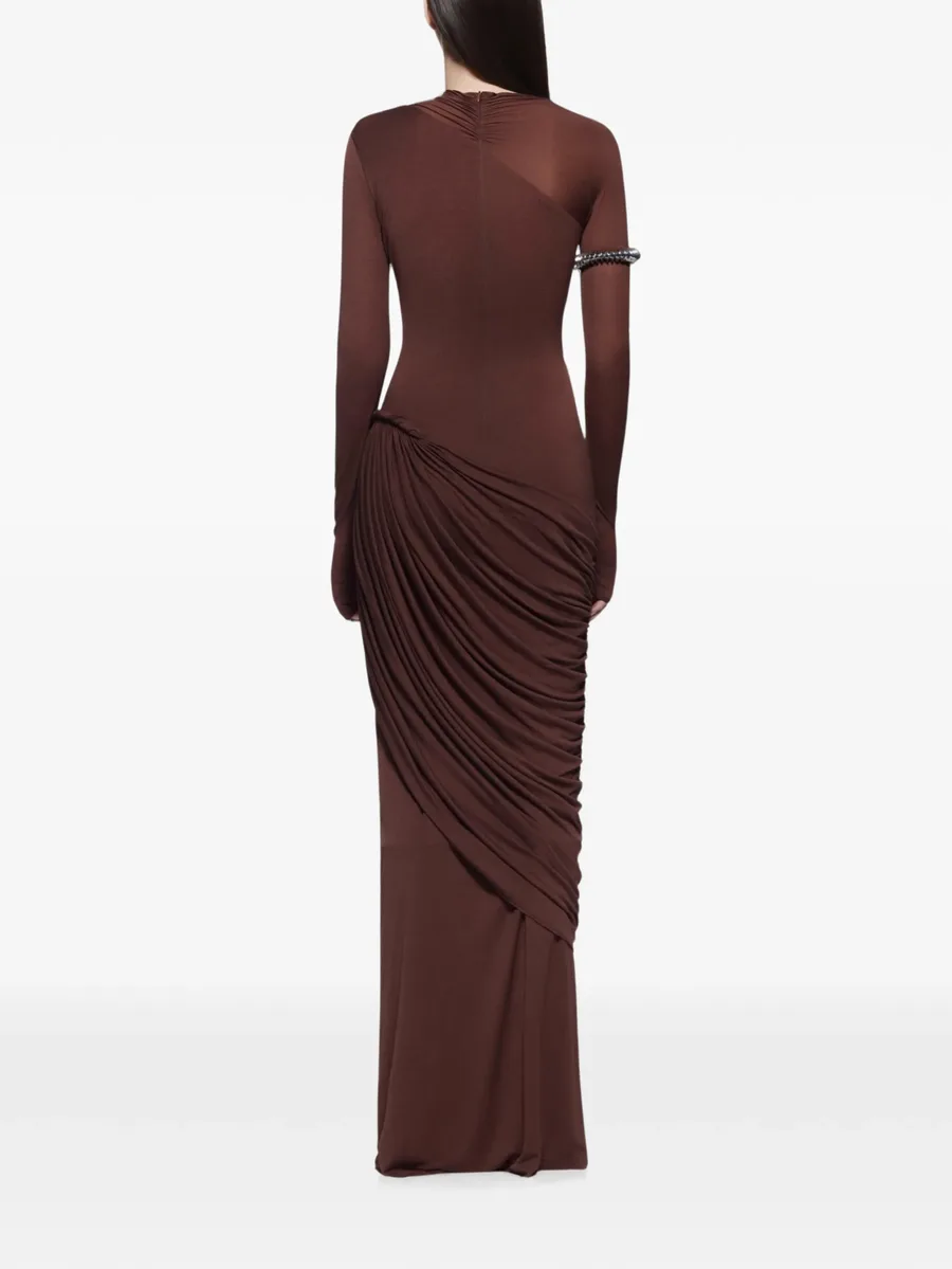 CDAM33 asymmetrical ruched maxi dress 4