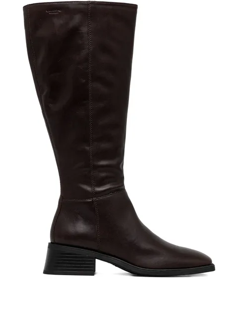 square-toe knee-high boots