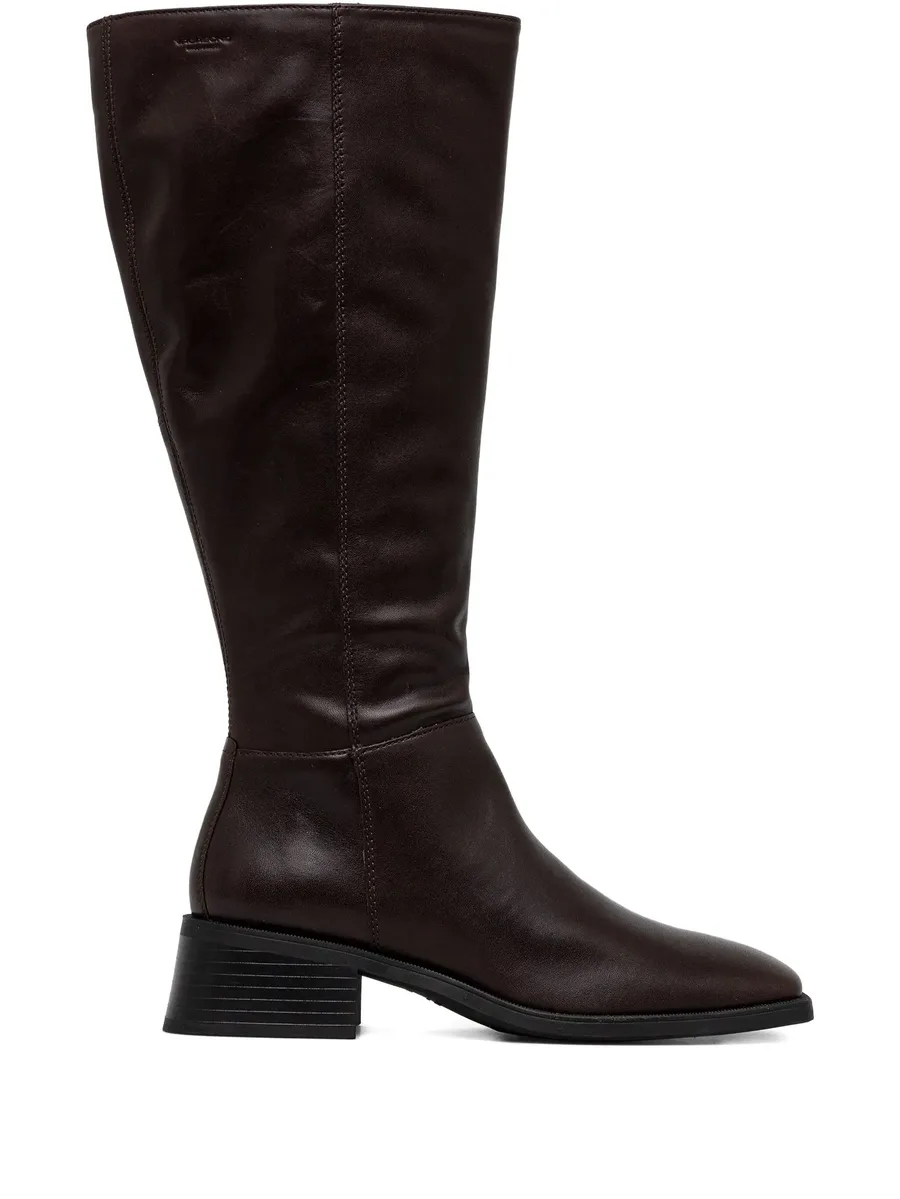 square-toe knee-high boots 1
