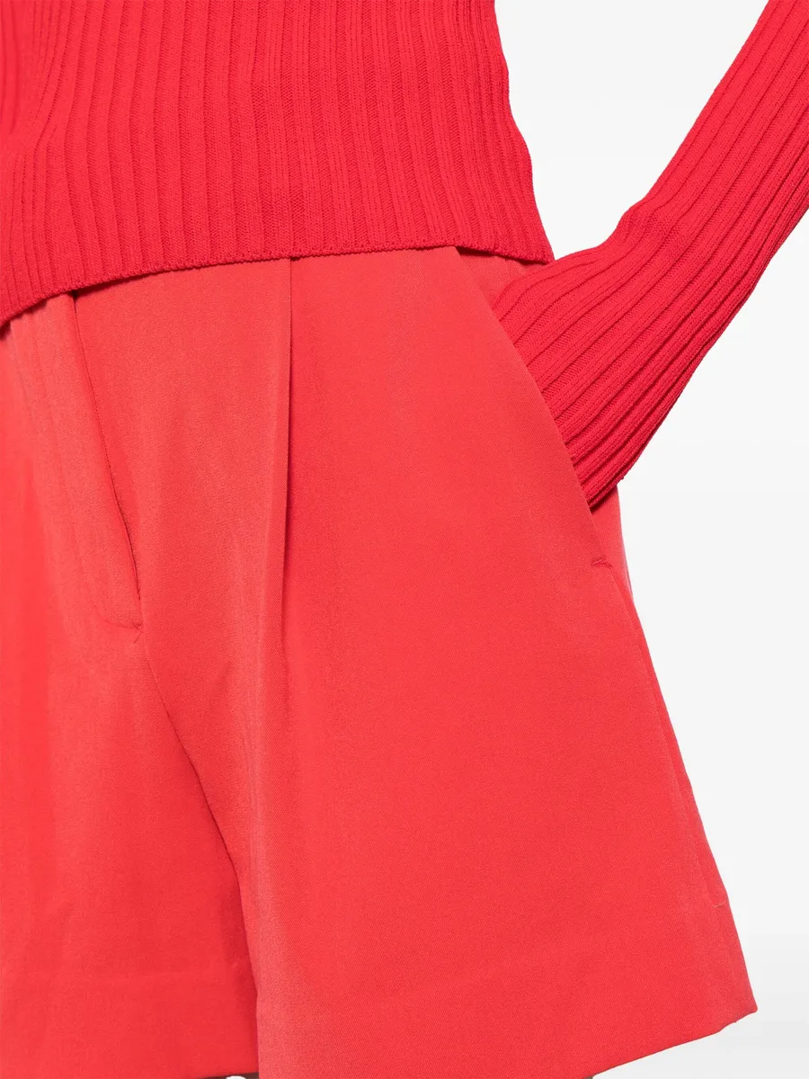 Heather pleat-detail shorts 10