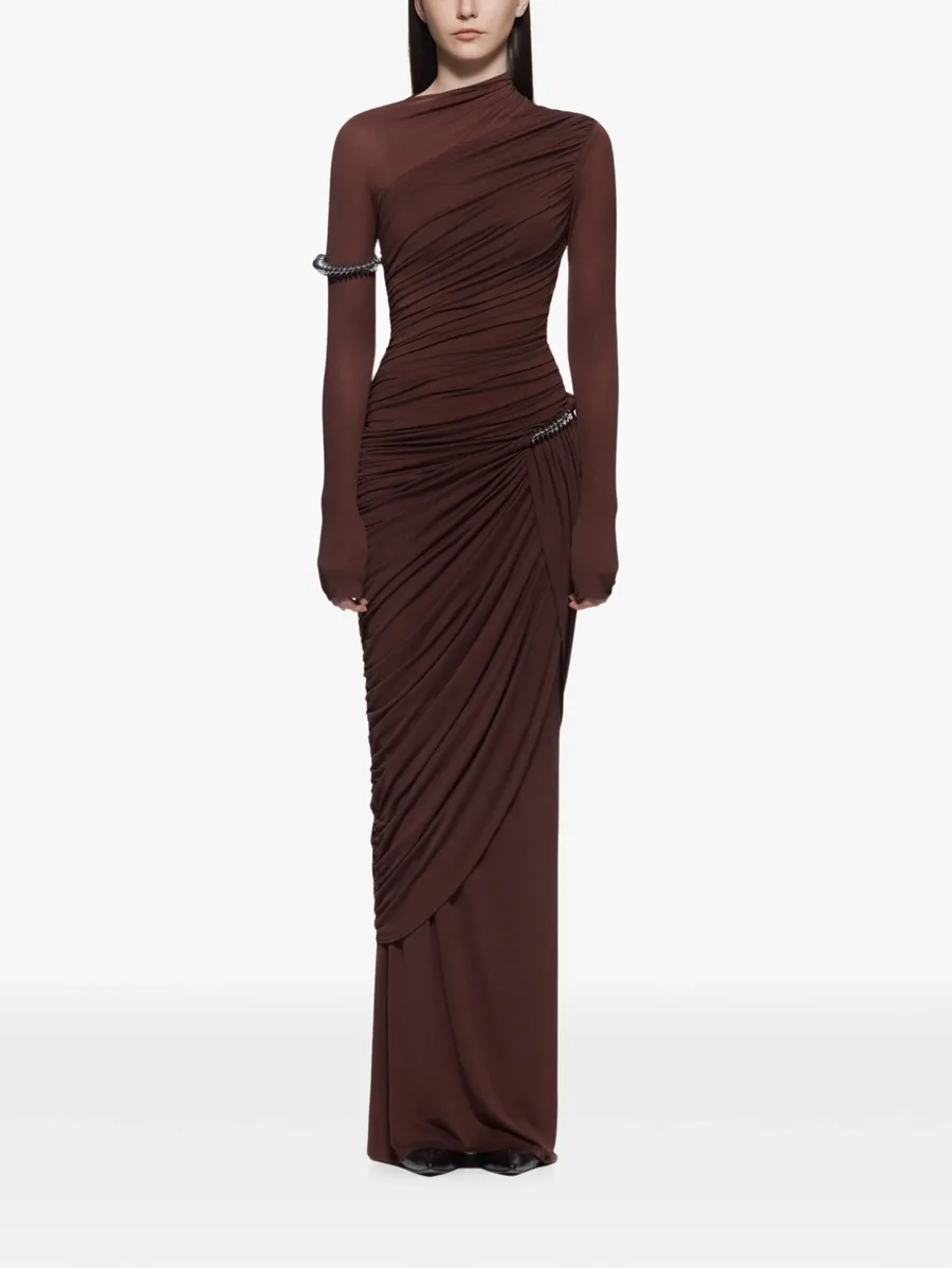 CDAM33 asymmetrical ruched maxi dress 2
