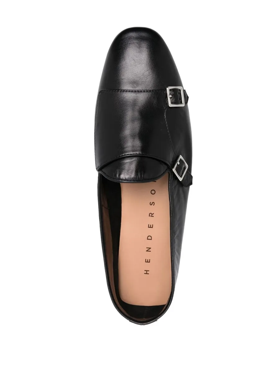 buckle detail leather slippers 7