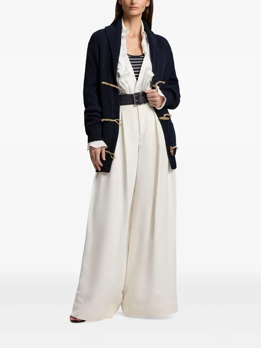 shawl-collar toggle cardigan 4