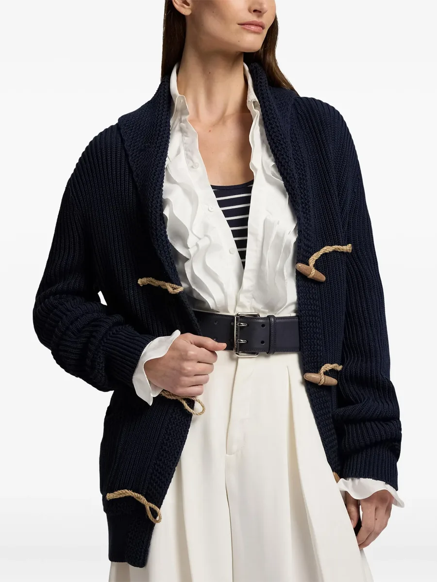 shawl-collar toggle cardigan 5