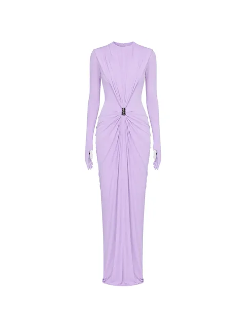 Zayra ruched-detail maxi dress