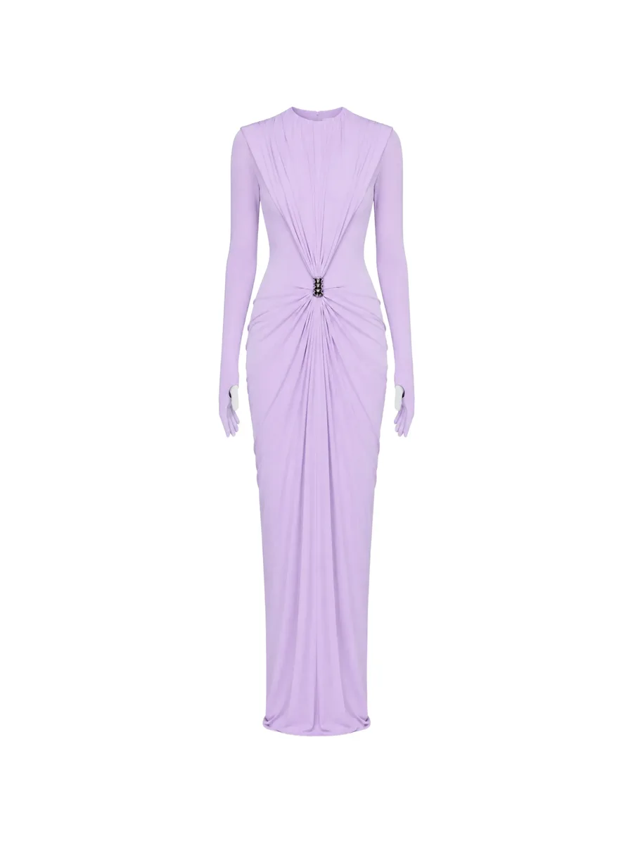 Zayra ruched-detail maxi dress 1