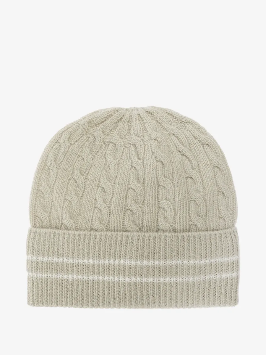 cable-knit beanie hat 2