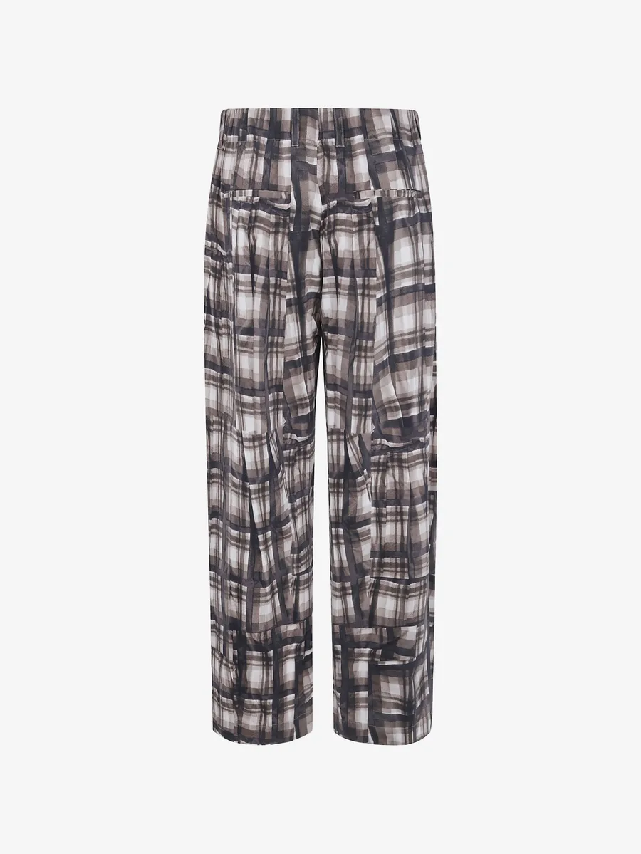 plaid straight-leg trousers 2