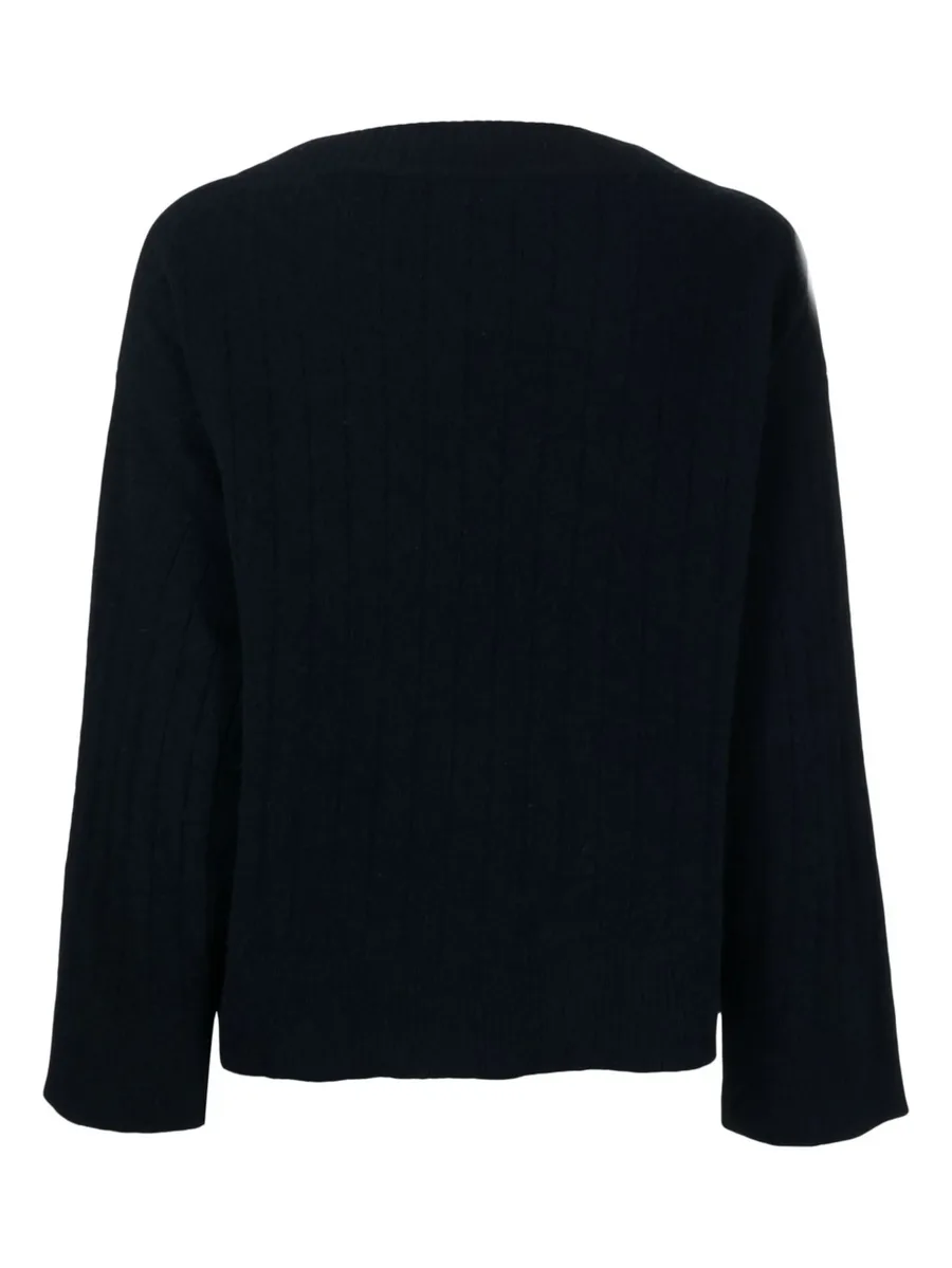 wide-neck ribbed-knit jumper 3