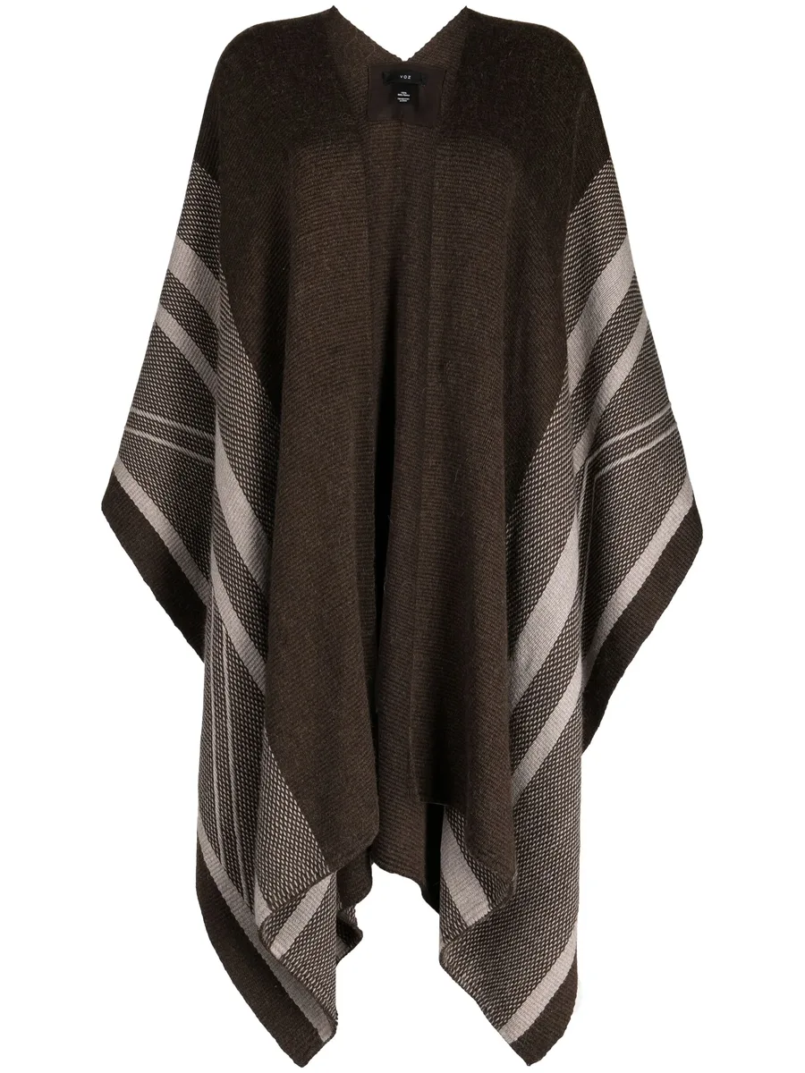 striped fine-knit duster 1