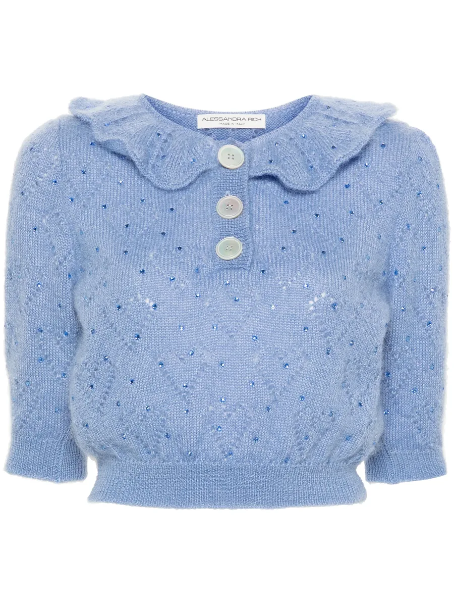 crystal-embellished crop top 1
