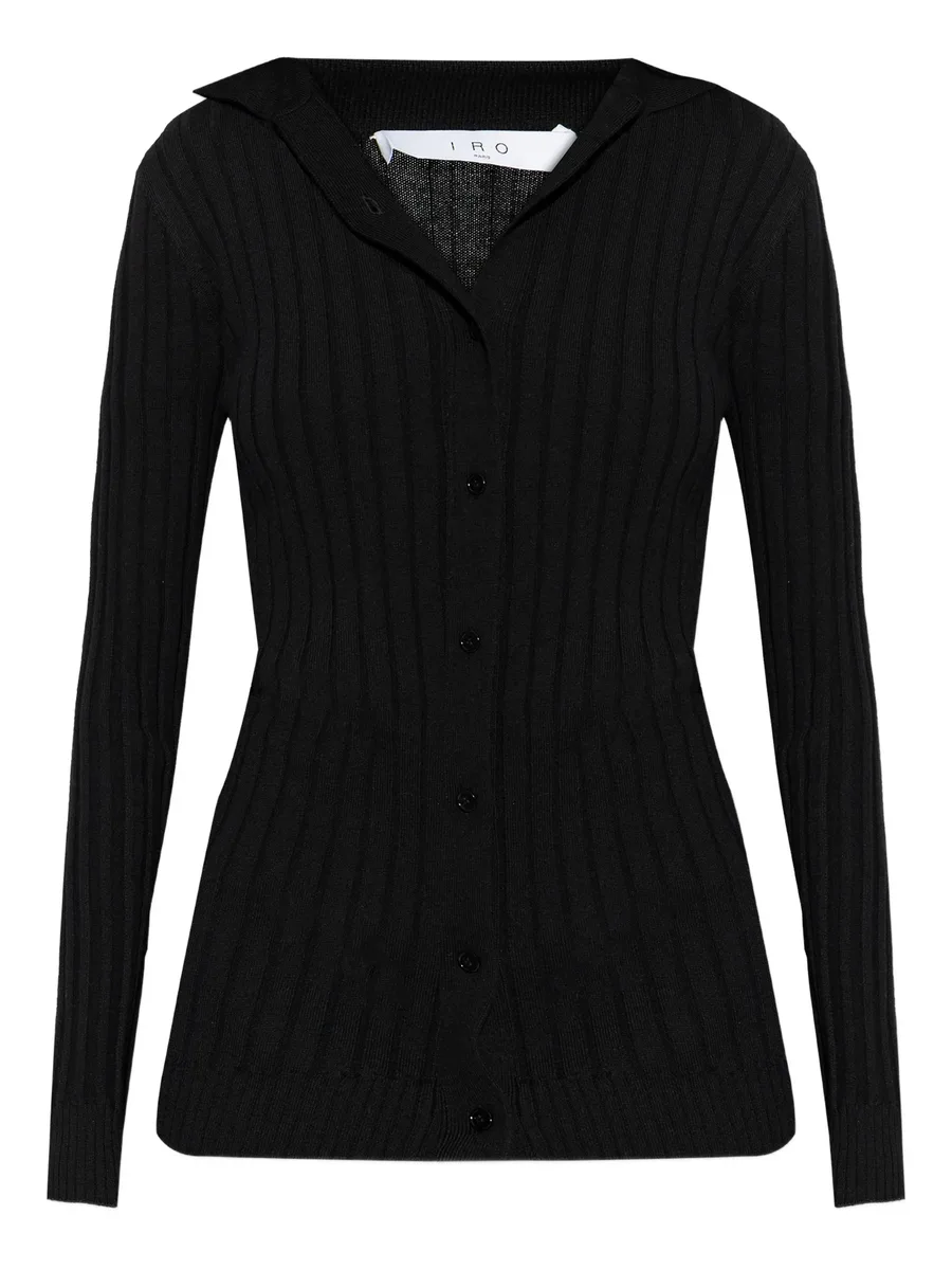 ribbed buttoned cardigan 1