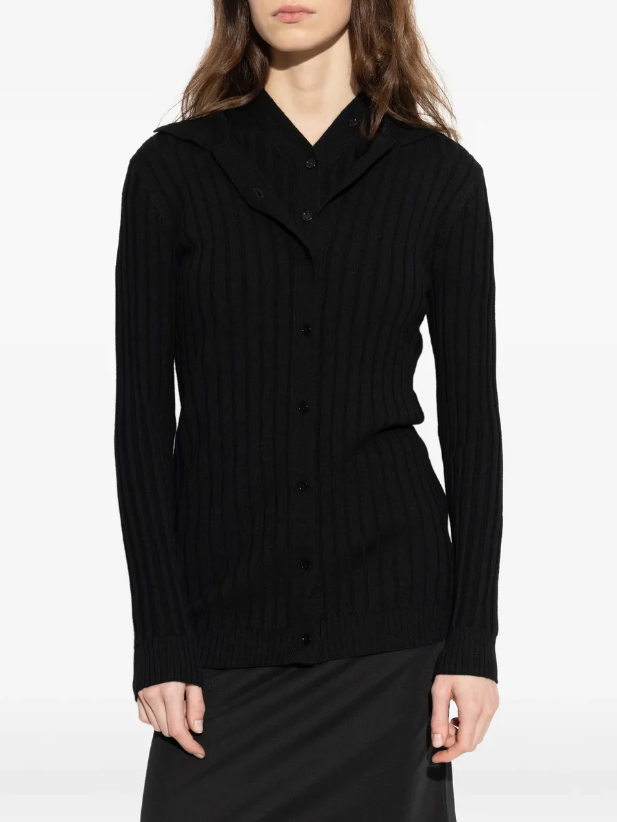 ribbed buttoned cardigan 6