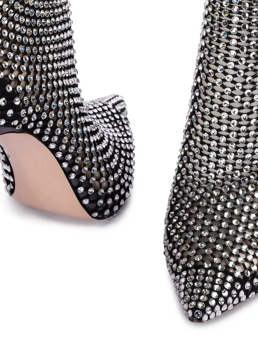Gilda 85mm crystal-embellished boots 7