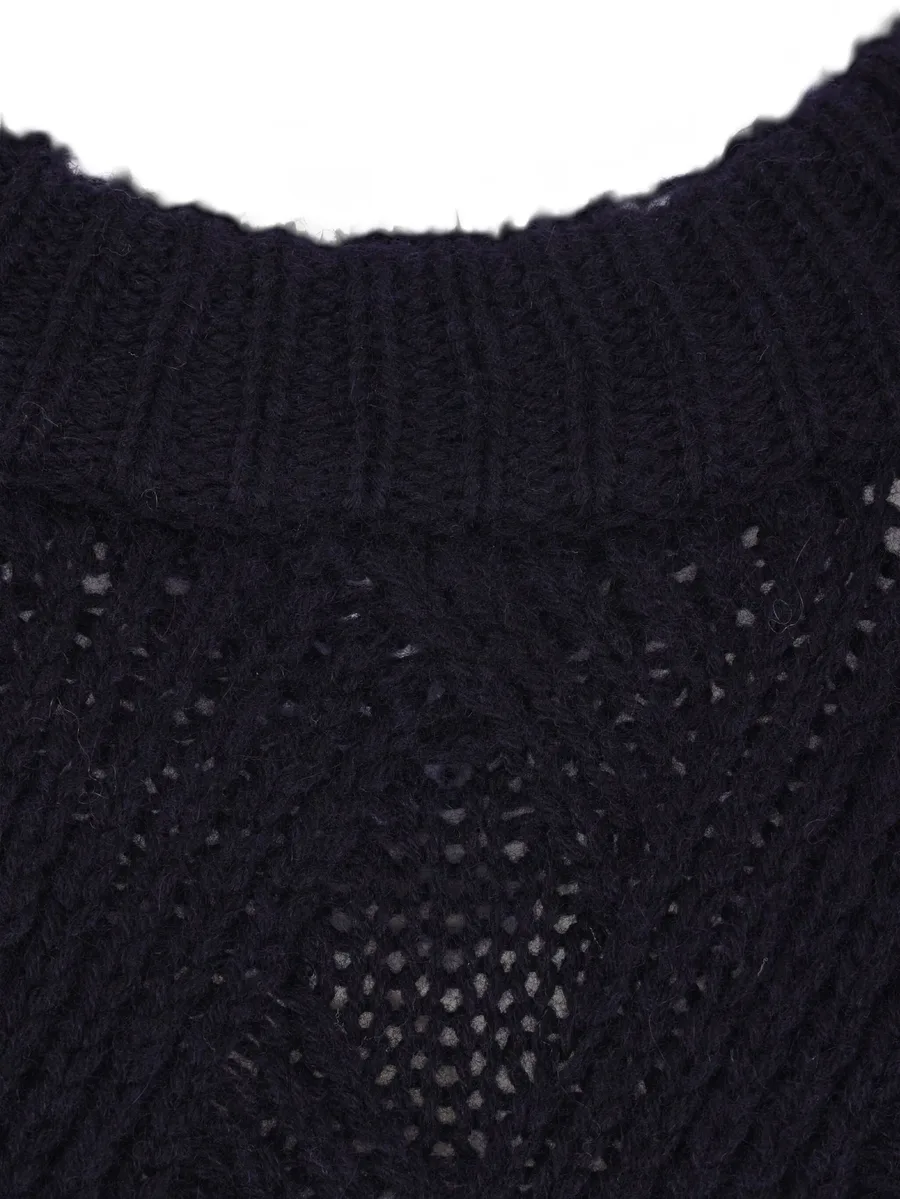 diamond-pattern wool sweater 7