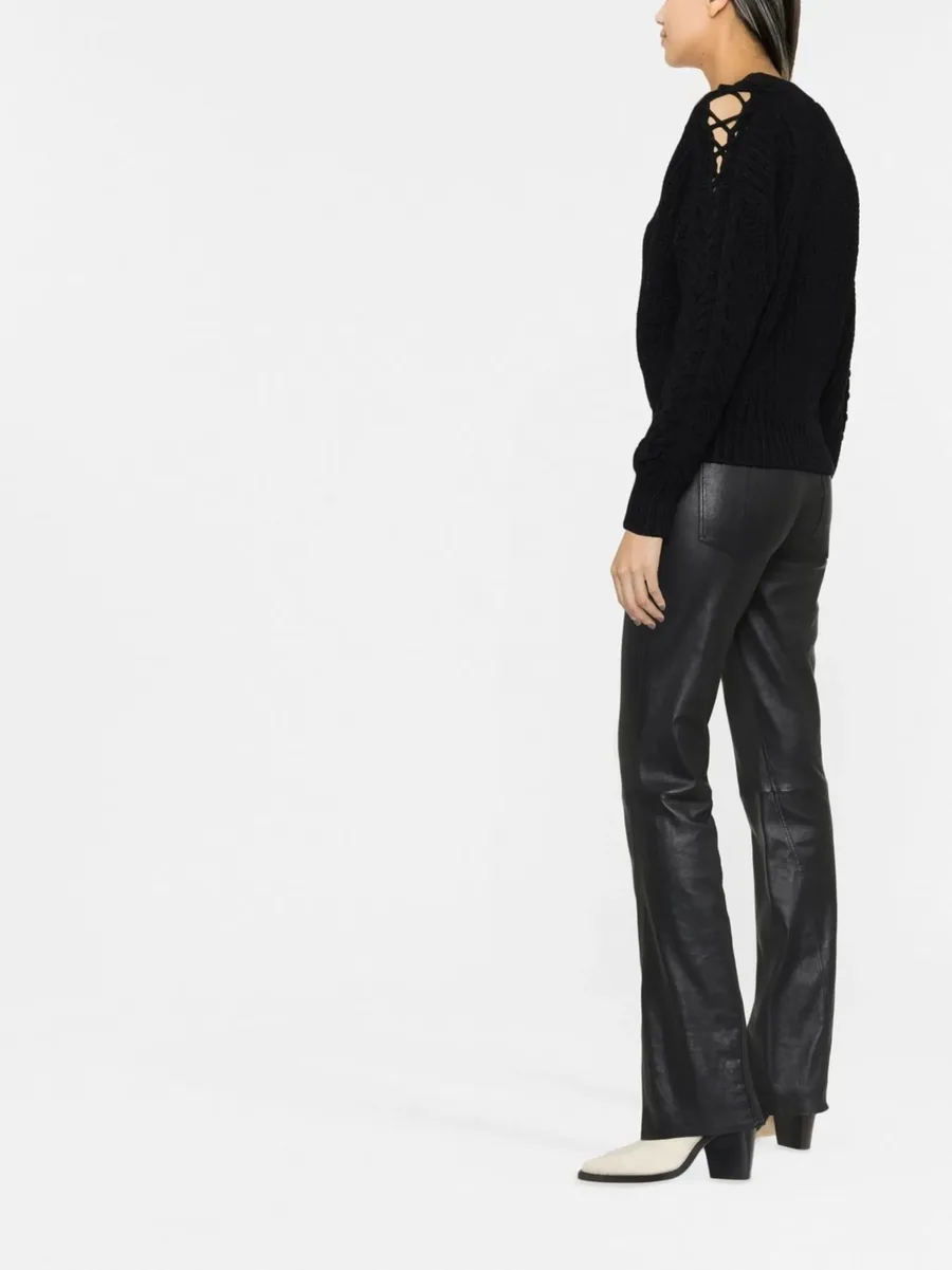 chunky-knit V-neck jumper 6