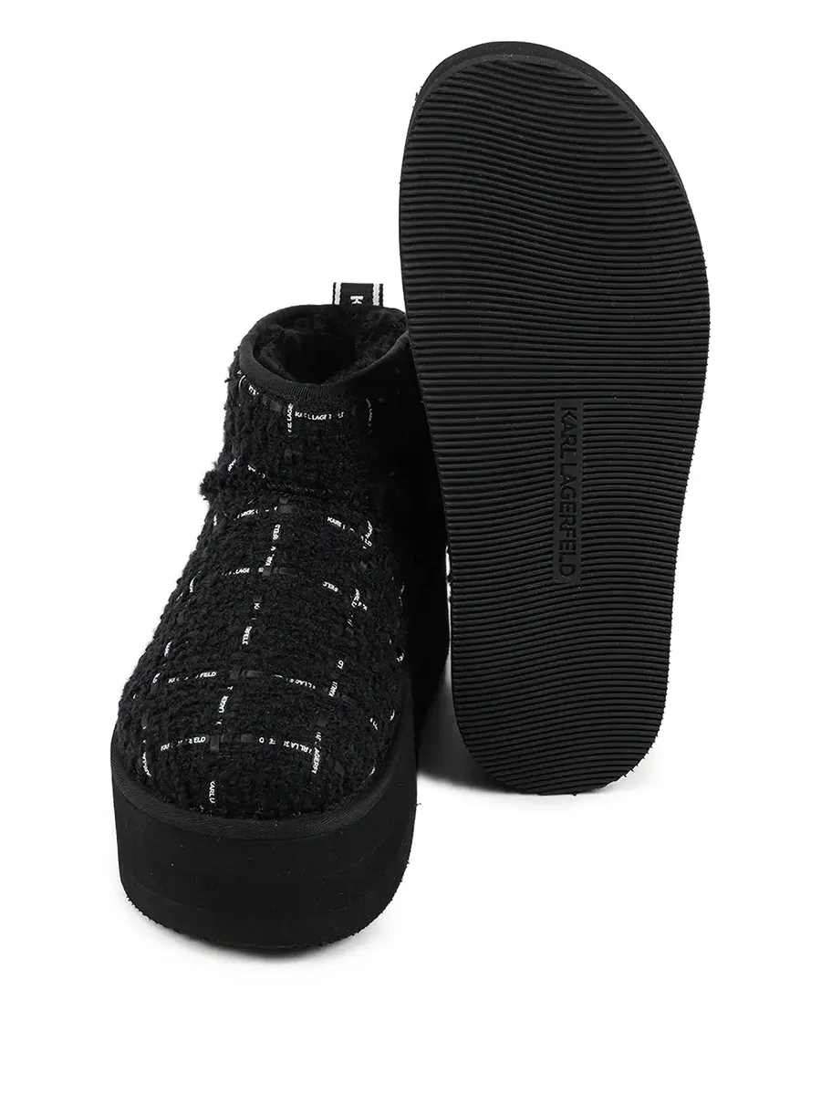 Thermo check-pattern platform boots 10