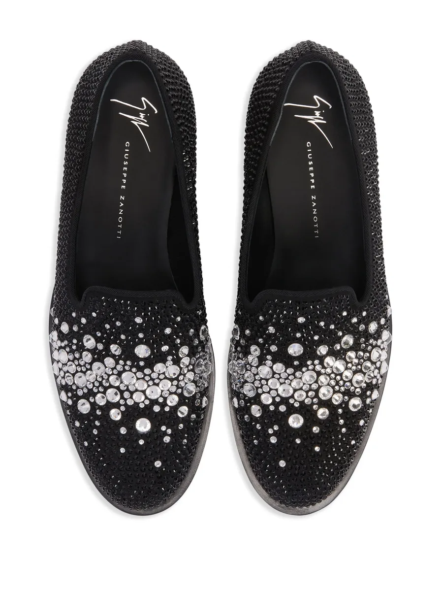 Matildha crystal-embellished loafers 8
