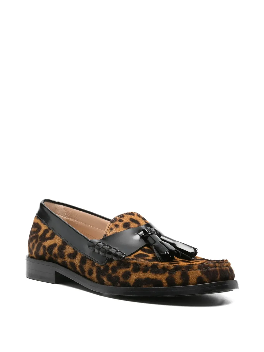 leopard-print tassel loafers 4