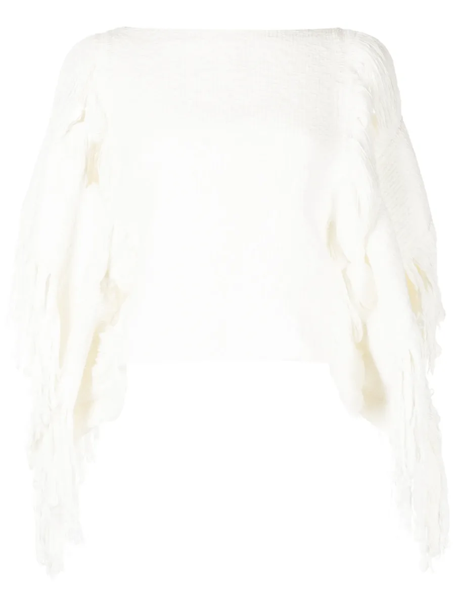fringed-detail knitted top 2